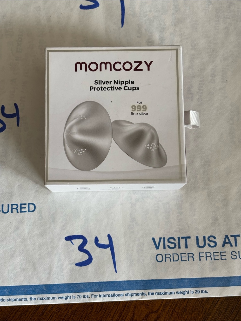 Momcozy 999 Silver Nursing Cups for Breastfeeding Healing -